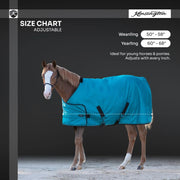 1200D Adjustable Juvenile 180G Medium Weight Winter Turnout Blanket - Waterproof & Breathable