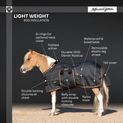 Mini 80G Light Weight Horse Winter Turnout Blanket - Waterproof & Breathable