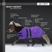 Mini 300G Heavy Weight Horse Winter Turnout Blanket - Waterproof & Breathable