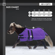 Mini 300G Heavy Weight Horse Winter Turnout Blanket - Waterproof & Breathable