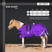 New Mini 80G Light Weight Horse Winter Turnout Blanket - Waterproof & Breathable