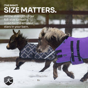 New Mini 300G Heavy Weight Horse Winter Turnout Blanket - Waterproof & Breathable