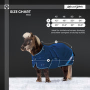 New Mini 300G Heavy Weight Horse Winter Turnout Blanket - Waterproof & Breathable