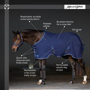 Horse Poly Cotton Day Sheet - Breathable Stable Sheet