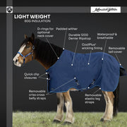 Draft Horse Lightweight 80g Winter Turnout Blanket - Waterproof & Breathable