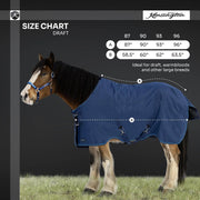 Draft Horse Lightweight 80g Winter Turnout Blanket - Waterproof & Breathable