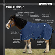 Draft Horse Midweight 180g Winter Turnout Blanket - Waterproof & Breathable