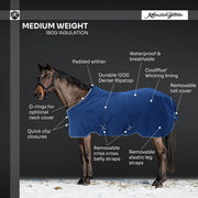 Pony Midweight 180g Horse Winter Turnout Blanket - Waterproof & Breathable