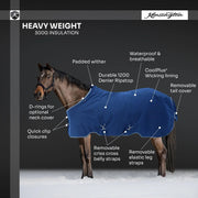 Pony Heavyweight 300g Horse Winter Turnout Blanket - Waterproof & Breathable