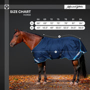 New 1200D Lightweight 80g Horse Winter Turnout Blanket - Waterproof & Breathable