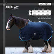 New Draft Horse Midweight 180g Winter Turnout Blanket - Waterproof & Breathable