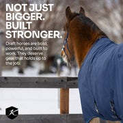 New Draft Horse Heavyweight 300g Winter Turnout Blanket - Waterproof & Breathable