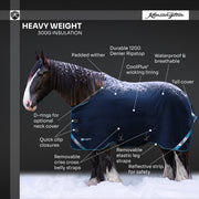New Draft Horse Heavyweight 300g Winter Turnout Blanket - Waterproof & Breathable