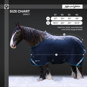 New Draft Horse Heavyweight 300g Winter Turnout Blanket - Waterproof & Breathable