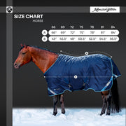 New 1200D Heavyweight 300g Horse Winter Turnout Blanket - Waterproof & Breathable