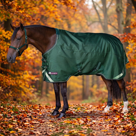 1200D Lightweight 80g Euro Cut Horse Winter Turnout Blanket - Waterproof & Breathable