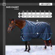 1200D Heavyweight 300g Euro Cut Horse Winter Turnout Blanket - Waterproof & Breathable