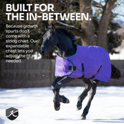1200D Adjustable Weanling 180G Medium Weight Winter Turnout Blanket - Waterproof & Breathable
