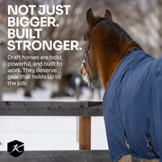Draft Horse Heavyweight 300g Winter Turnout Blanket - Waterproof & Breathable