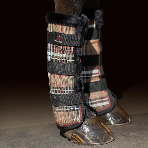 Horse Fly Boots with Fleece Trim - Set of 2 - 73% UV + Fly Protection