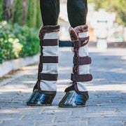 Horse Fly Boots with Fleece Trim - Set of 2 - 73% UV + Fly Protection