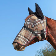 Fly Mask with Long Nose, Ears & 73% UV Protection