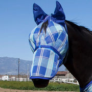 Fly Mask with Long Nose, Ears & 73% UV Protection