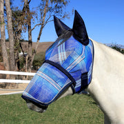 Fly Mask with Long Nose, Ears & 73% UV Protection