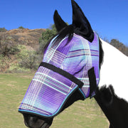 Fly Mask with Long Nose, Ears & 73% UV Protection