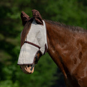 Draft Horse Fly Mask with Long Nose, Ears & 73% UV Protection