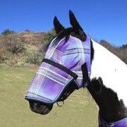 Fly Mask with Nose & 73% UV Protection - Open Top Design