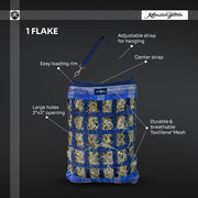 Slow Feed Hay Bag with Easy Load Rim - 1 Flake Capacity