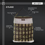Slow Feed Hay Bag with Easy Load Rim - 2 Flake Capacity