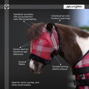 Mini Fly Mask with Fleece Trim - 73% UV Blocking