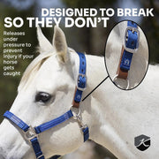 Reflective Breakaway Nylon Halter with Textliene