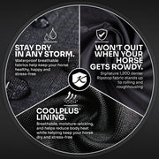 New Mini 300G Heavy Weight Horse Winter Turnout Blanket - Waterproof & Breathable