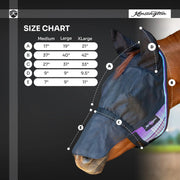 UViator CatchMask Fly Mask with Long Nose, Ears & 90% UV Protection
