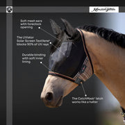 UViator CatchMask Fly Mask with Ears & 90% UV Protection