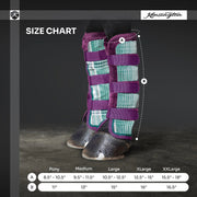 Horse Fly Boots with Fleece Trim - Set of 2 - 73% UV + Fly Protection