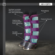 Horse Fly Boots with Fleece Trim - Set of 2 - 73% UV + Fly Protection