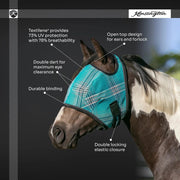 Fly Mask with 73% UV Protection - Open Top Design