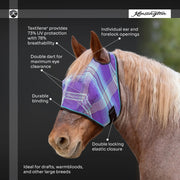 Draft Horse Fly Mask with 73% UV Protection