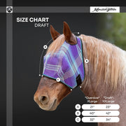 Draft Horse Fly Mask with 73% UV Protection