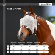 Fly Mask with Fleece Trim & 73% UV Protection - Open Top Design