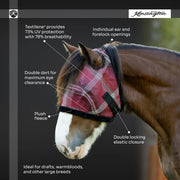 Draft Horse Fly Mask with Fleece Trim & 73% UV Protection