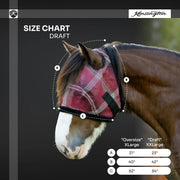 Draft Horse Fly Mask with Fleece Trim & 73% UV Protection