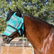 Fly Mask with Long Nose, Ears & 73% UV Protection